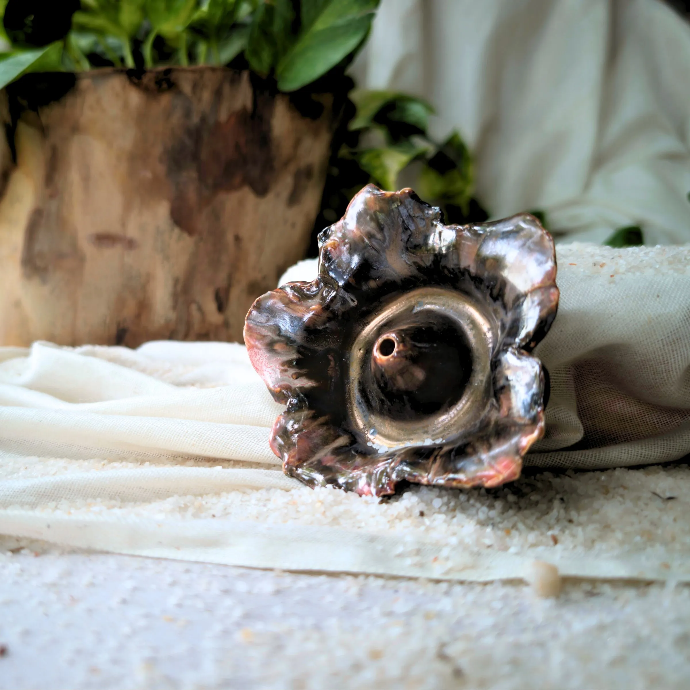 Archaic Flower Incense Holder