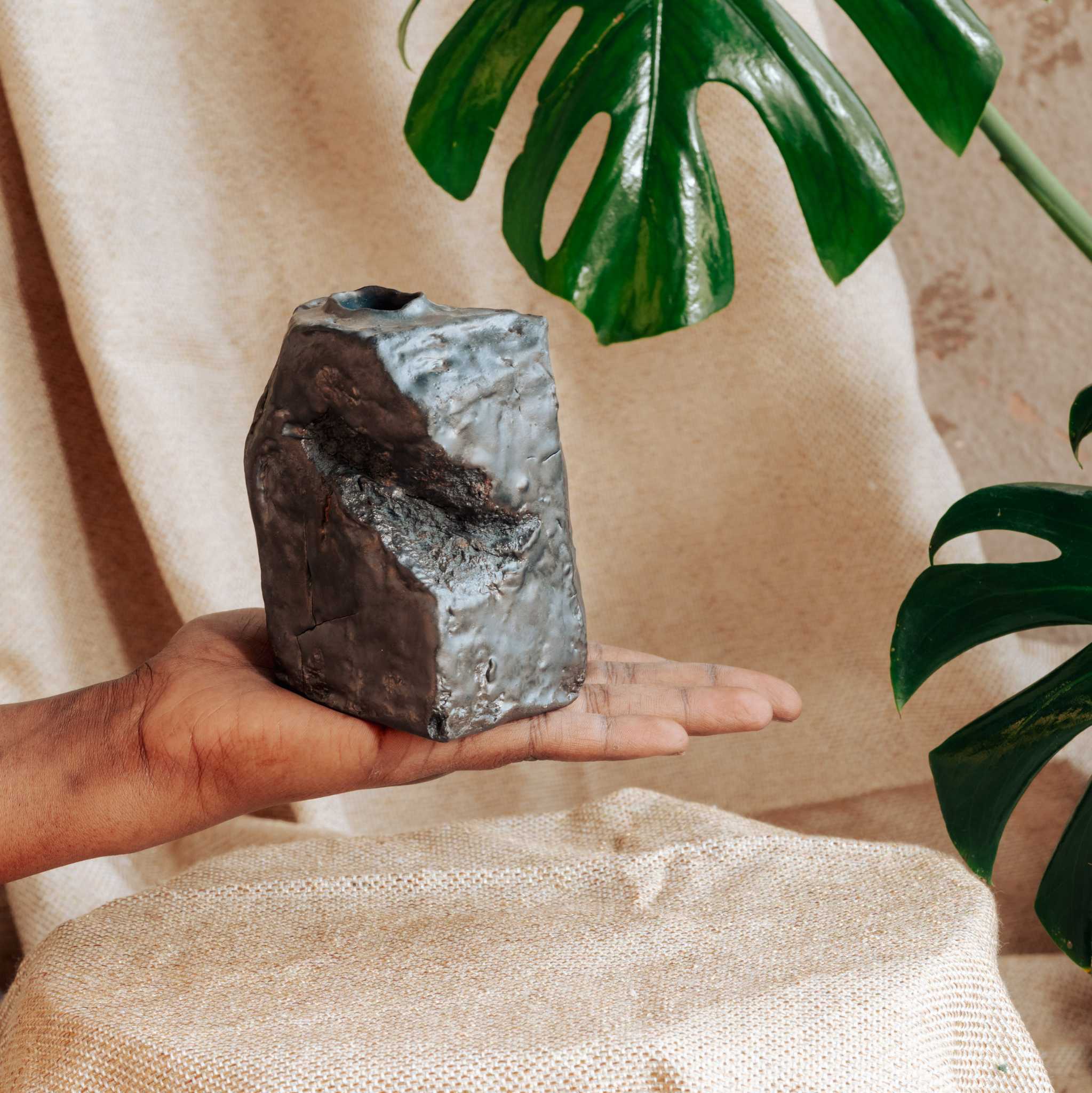 Lava Rock Bud Vase