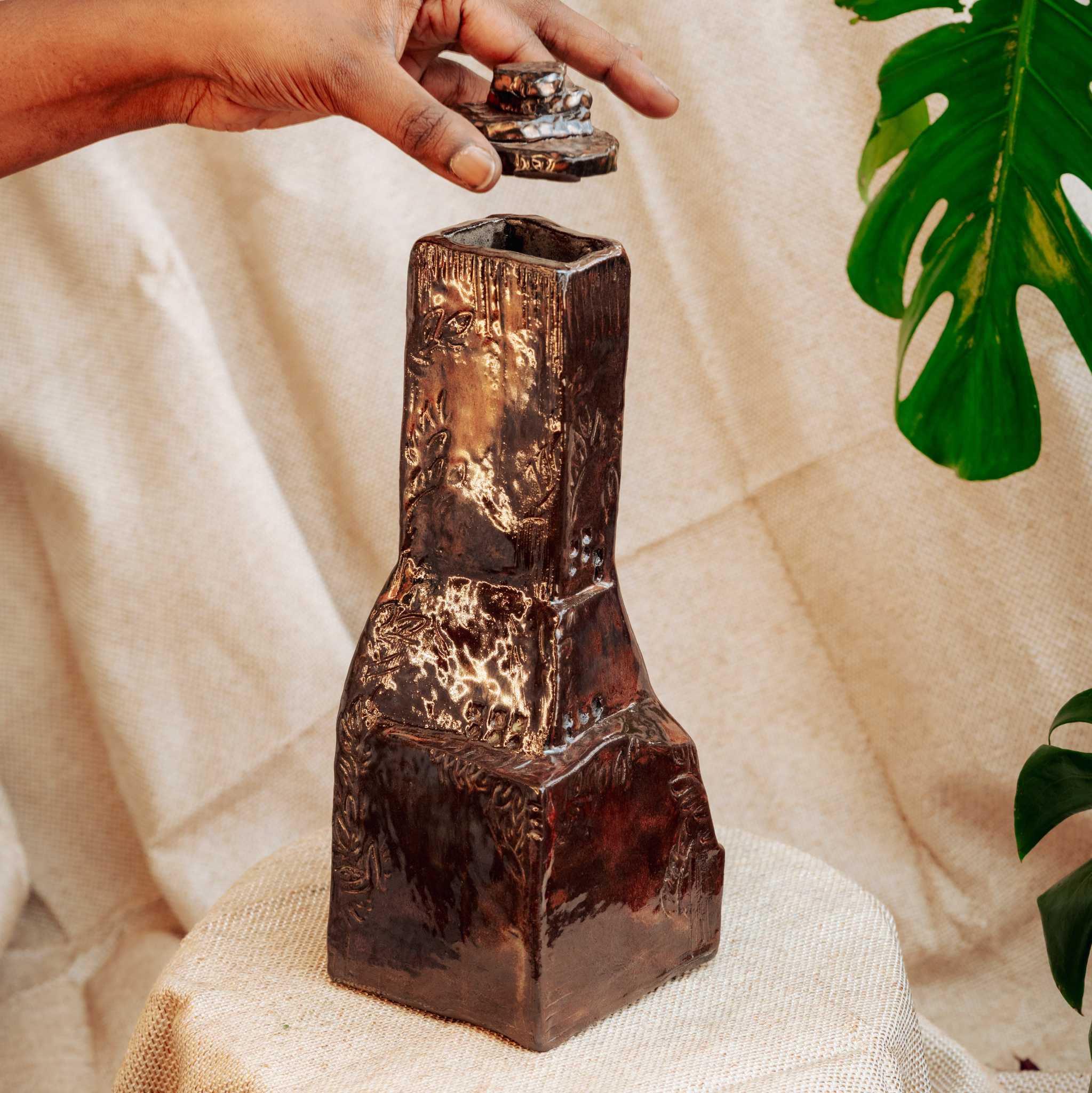 Copper Jungle Water Jug